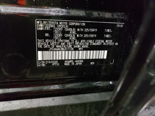 2021 TOYOTA VENZA XLE JTEAAAAH3MJ011128