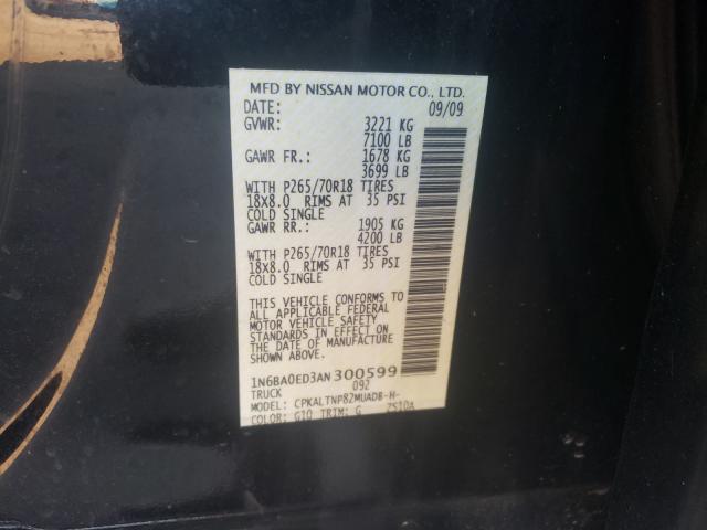 2010 NISSAN TITAN XE 1N6BA0ED3AN300599