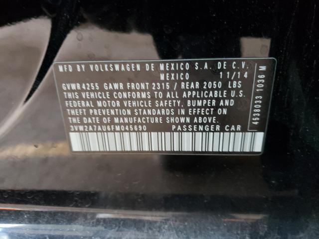 2015 VOLKSWAGEN GOLF TDI 3VW2A7AU6FM045690