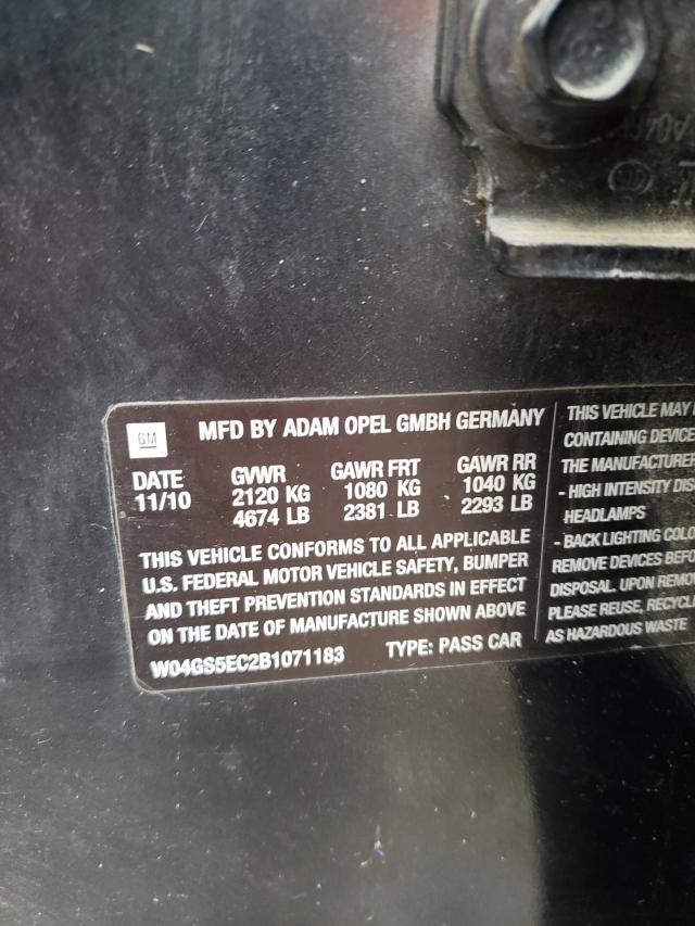 2011 BUICK REGAL CXL W04GS5EC2B1071183