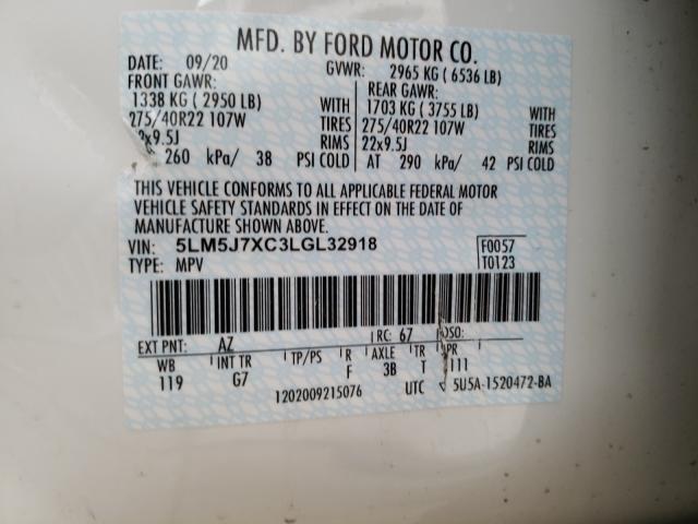 2020 LINCOLN AVIATOR RE 5LM5J7XC3LGL32918