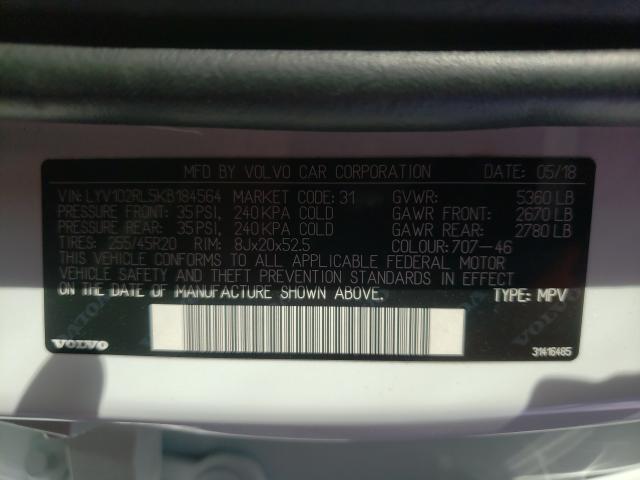 2019 VOLVO XC60 T5 IN LYV102RL5KB184564