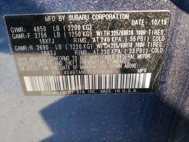 2020 SUBARU OUTBACK LI 4S4BTANC2L3128568