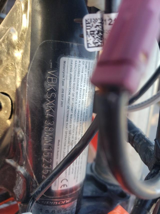 2021 KTM 250 SX-F VBKSXK438MM152352