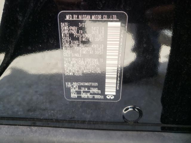 2021 INFINITI QX80 LUXE JN8AZ2AE0M9273025