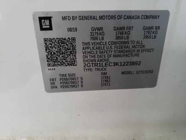 2019 GMC SIERRA LIM 2GTR1LEC3K1223892
