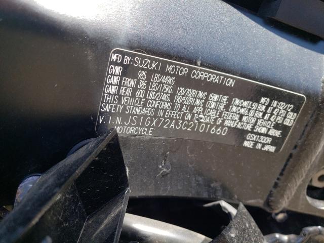 2013 SUZUKI GSX1300 R JS1GX72A3C2101660