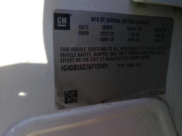 2010 BUICK LACROSSE C 1G4GB5EG7AF123431