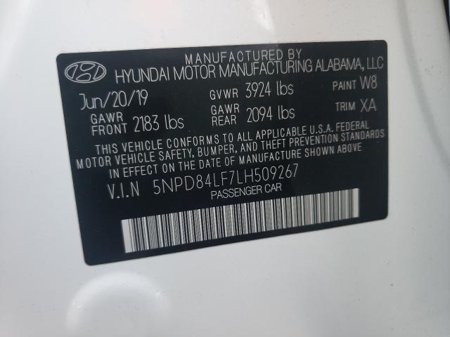 2020 HYUNDAI ELANTRA SE 5NPD84LF7LH509267