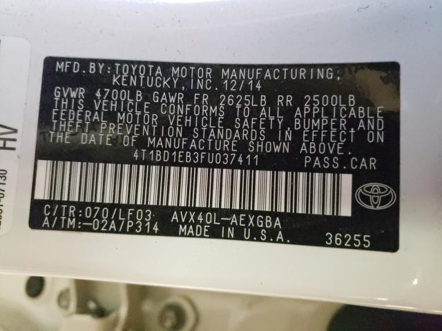 2015 TOYOTA AVALON HYB 4T1BD1EB3FU037411