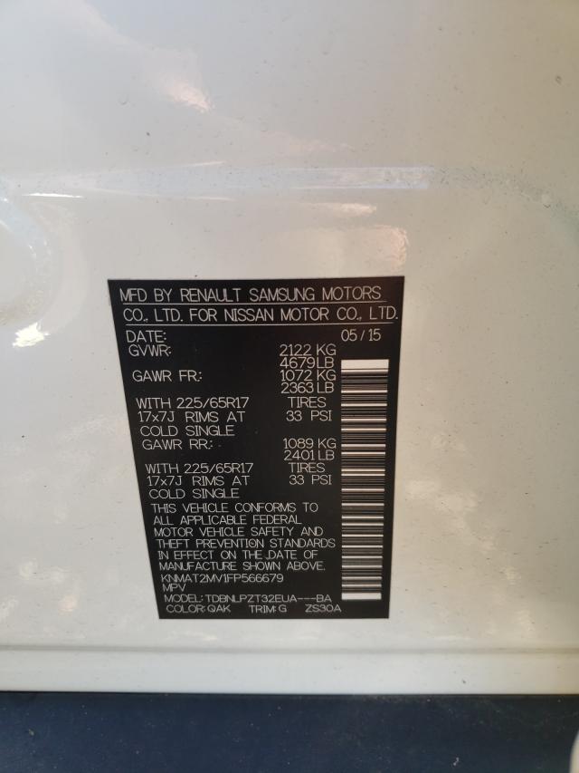 KNMAT2MV1FP566679 Nissan Rogue S 2015. Фото: 9