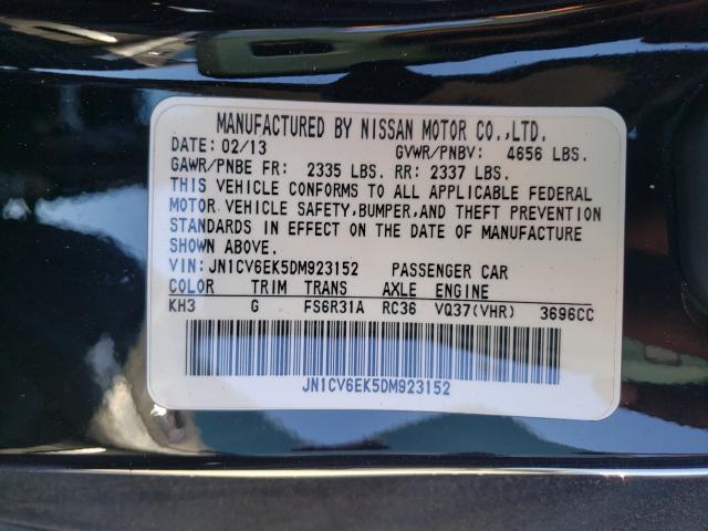 2013 INFINITI G37 JOURNE JN1CV6EK5DM923152