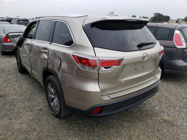 VIN 5TDKKRFHXES019289 2014 Toyota Highlander, Xle no.3