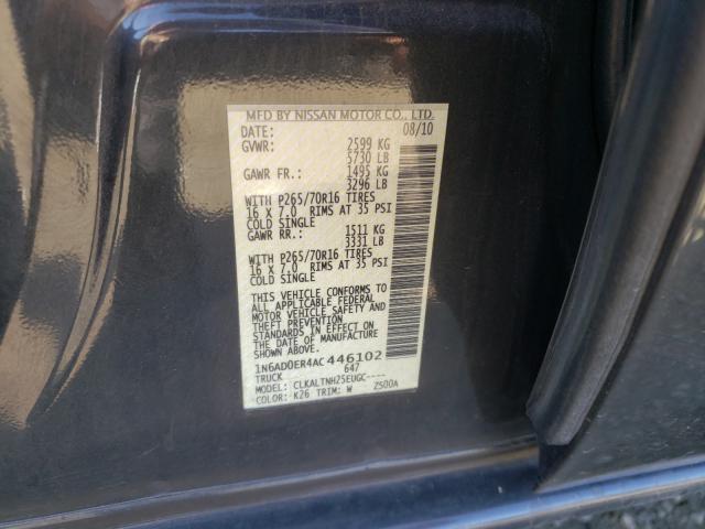 2010 NISSAN FRONTIER C 1N6AD0ER4AC446102