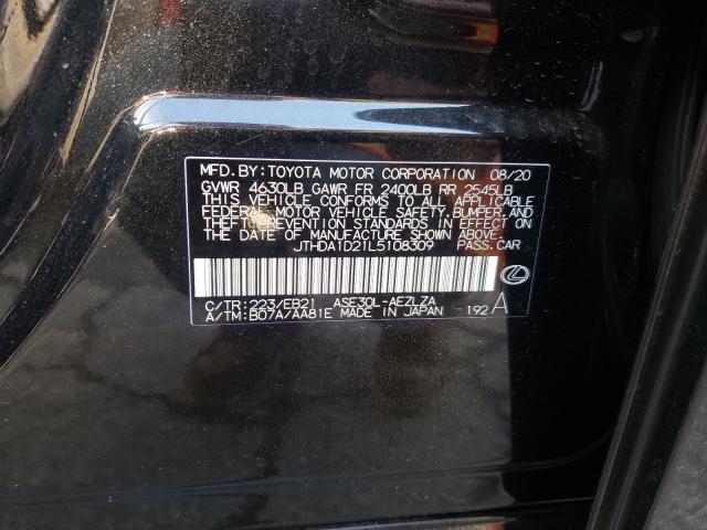 2020 LEXUS IS 300 PRE JTHDA1D21L5108309