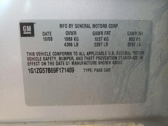 1G1ZG57B69F171409 Chevrolet Malibu Ls 2009. Фото: 9