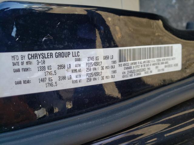 2010 VOLKSWAGEN ROUTAN 2V4RW3D10AR263063