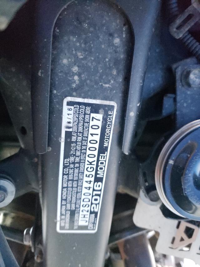 2016 HONDA CRF1000 JH2SD0445GK000107
