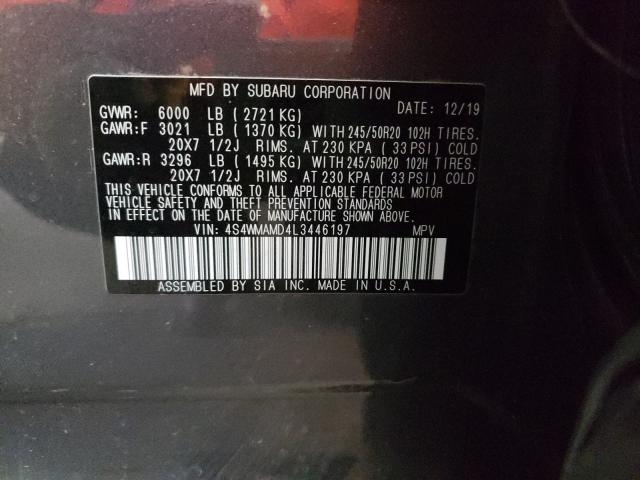 2020 SUBARU ASCENT LIM 4S4WMAMD4L3446197