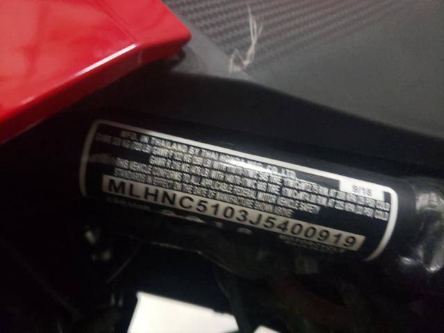 2018 HONDA CBR300 R MLHNC5103J5400919