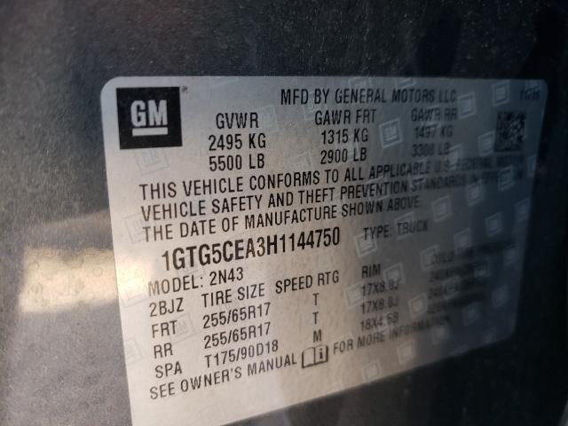 2017 GMC CANYON SLE 1GTG5CEA3H1144750