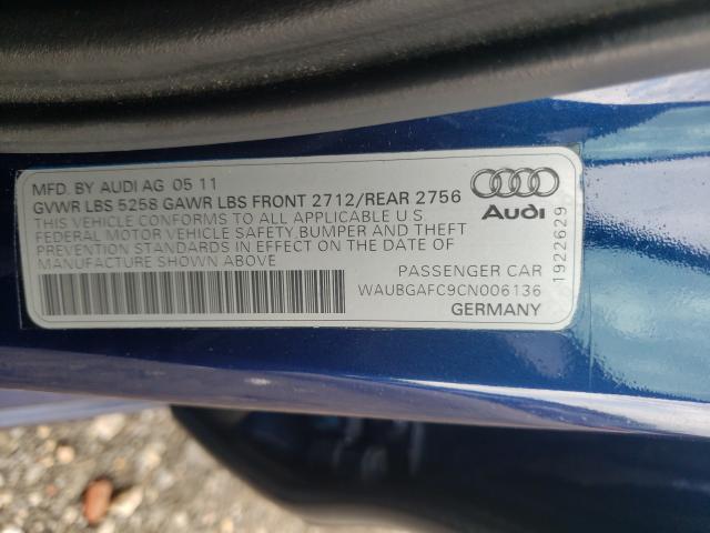2012 AUDI A6 WAUBGAFC9CN006136