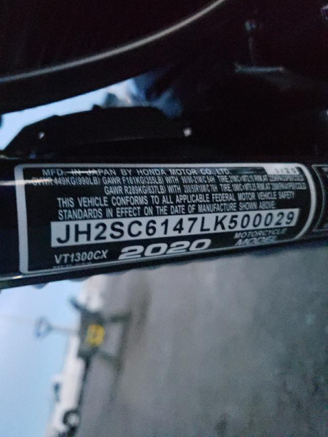 2020 HONDA VT1300 CX JH2SC6147LK500029