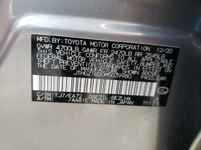 2021 LEXUS IS 350 F-S JTHGZ1B20M5039980