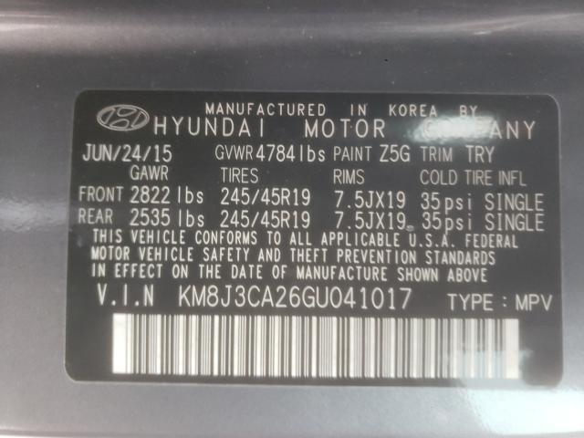 2016 HYUNDAI TUCSON KM8J3CA26GU041017