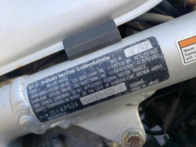 2002 SUZUKI SV650 S JS1VP52AX22101679