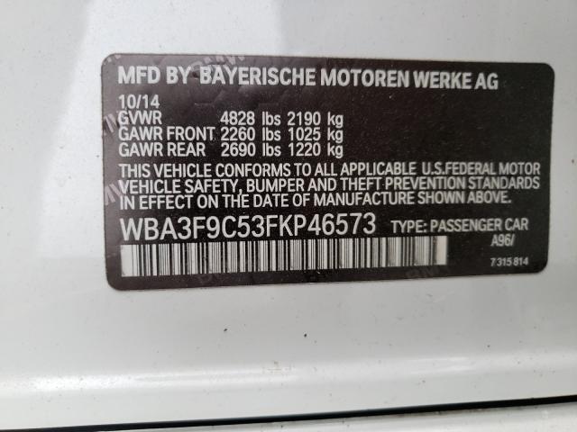 2015 BMW ACTIVEHYBR WBA3F9C53FKP46573