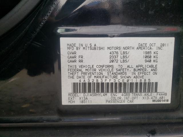 2012 MITSUBISHI GALANT ES 4A32B3FF3CE011885