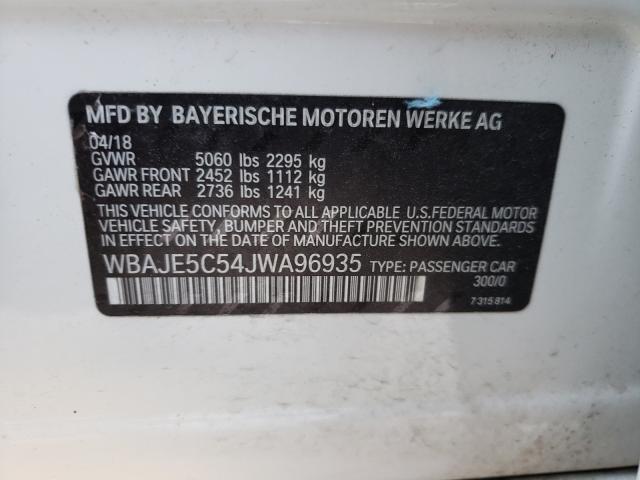 2018 BMW 540 I WBAJE5C54JWA96935