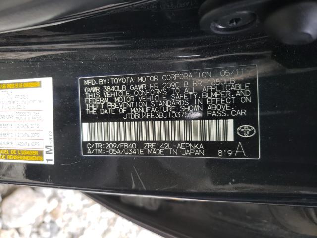2011 TOYOTA COROLLA BA - JTDBU4EE3BJ103757