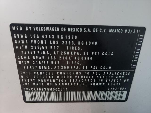 2022 VOLKSWAGEN TAOS S 3VVCX7B23NM002511