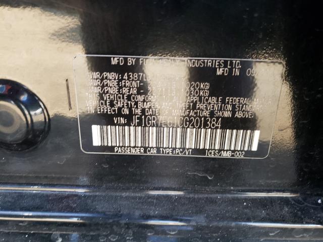 2012 SUBARU IMPREZA WR JF1GR7E61CG201384
