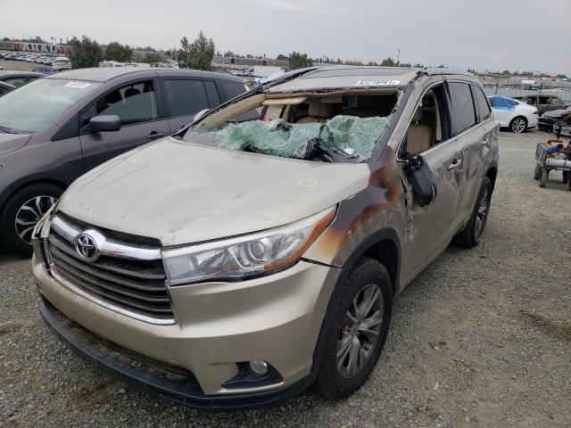 VIN 5TDKKRFHXES019289 2014 Toyota Highlander, Xle no.2