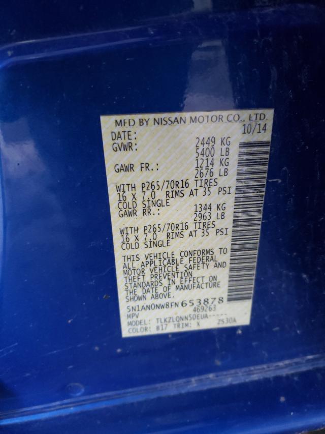 2015 NISSAN XTERRA X 5N1AN0NW8FN653878