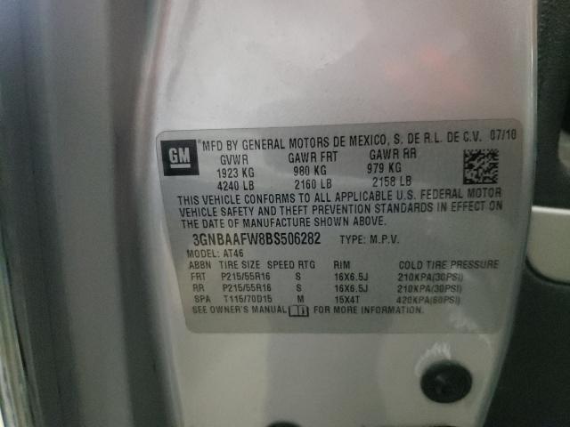 2011 CHEVROLET HHR 3GNBAAFW8BS506282