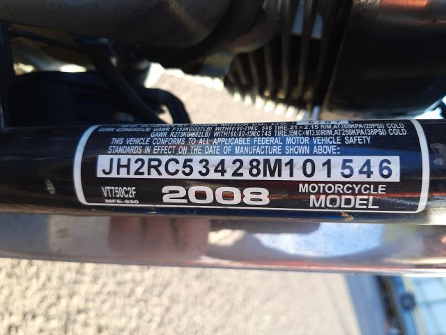 2008 HONDA VT750 C2F JH2RC53428M101546