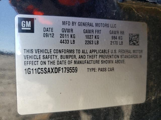 2013 CHEVROLET MALIBU 1LT - 1G11C5SAXDF179559