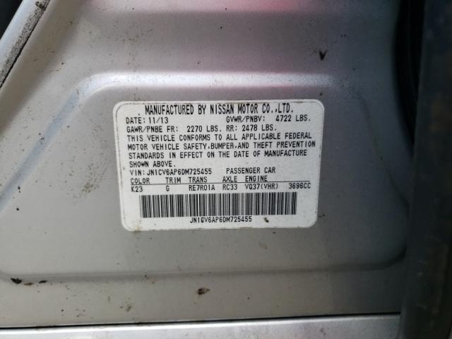 2013 INFINITI G37 BASE JN1CV6AP6DM725455