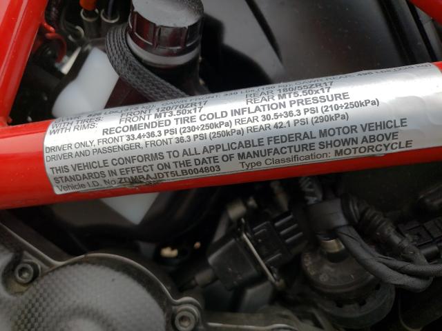 2020 DUCATI HYPERMOTAR ZDMBAJDT5LB004803