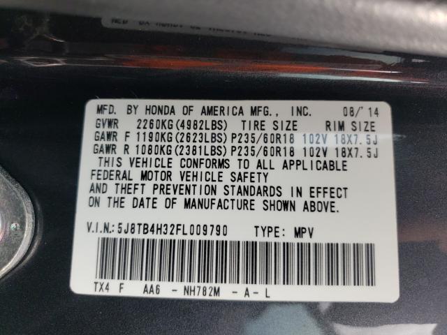 2015 ACURA RDX 5J8TB4H32FL009790