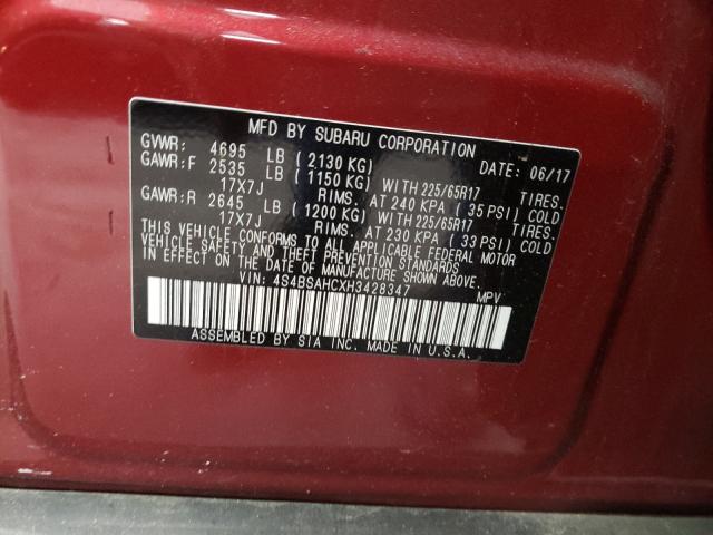 2017 SUBARU OUTBACK/AW 4S4BSAHCXH3428347