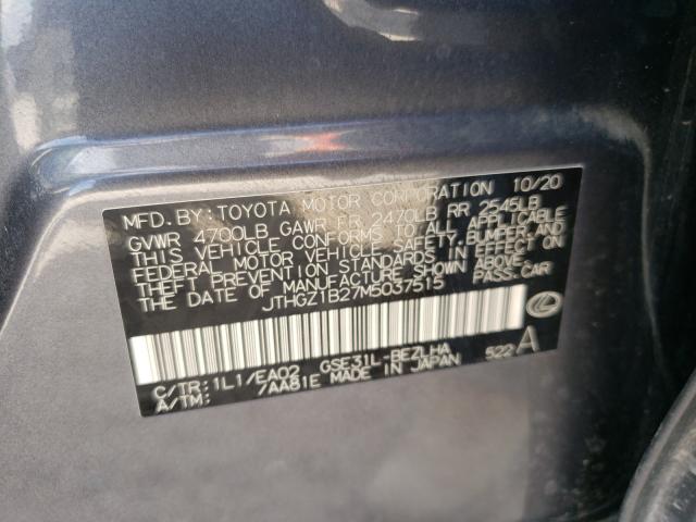 2021 LEXUS IS 350 F-S JTHGZ1B27M5037515