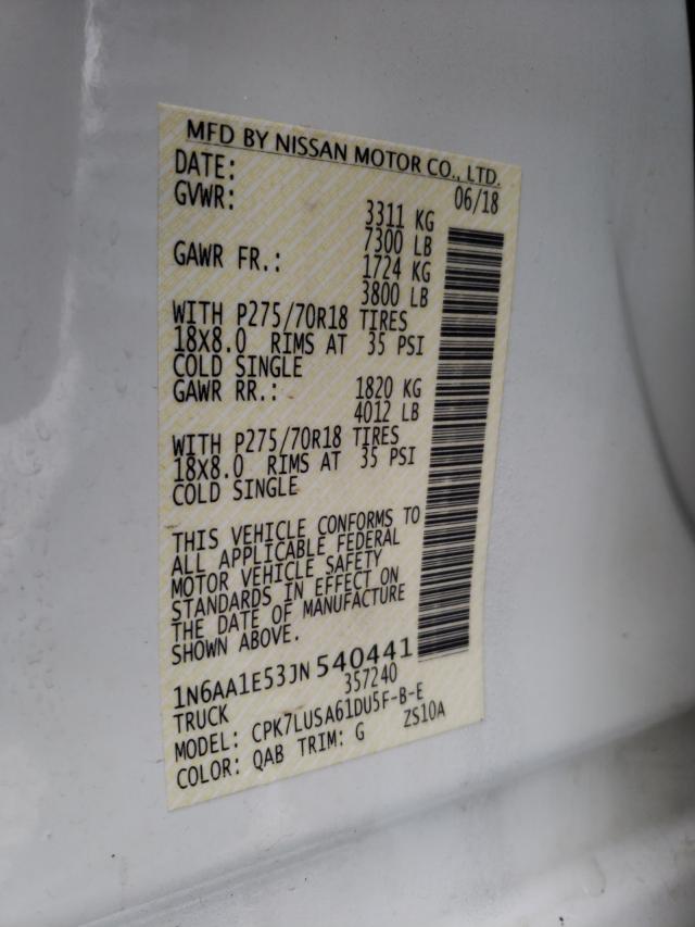 2018 NISSAN TITAN 1N6AA1E53JN540441