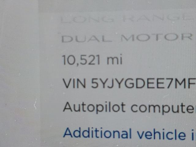 2021 TESLA MODEL Y 5YJYGDEE7MF082097