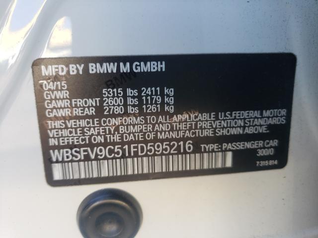 2015 BMW M5 WBSFV9C51FD595216