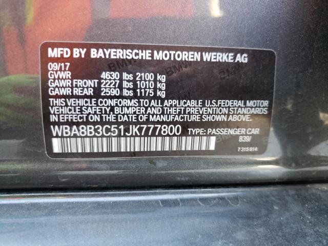 2018 BMW 340 I WBA8B3C51JK777800